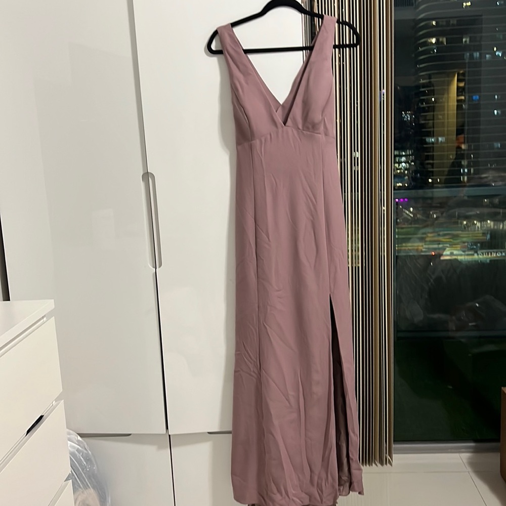 Dusty rose/ plum bridesmaid dress